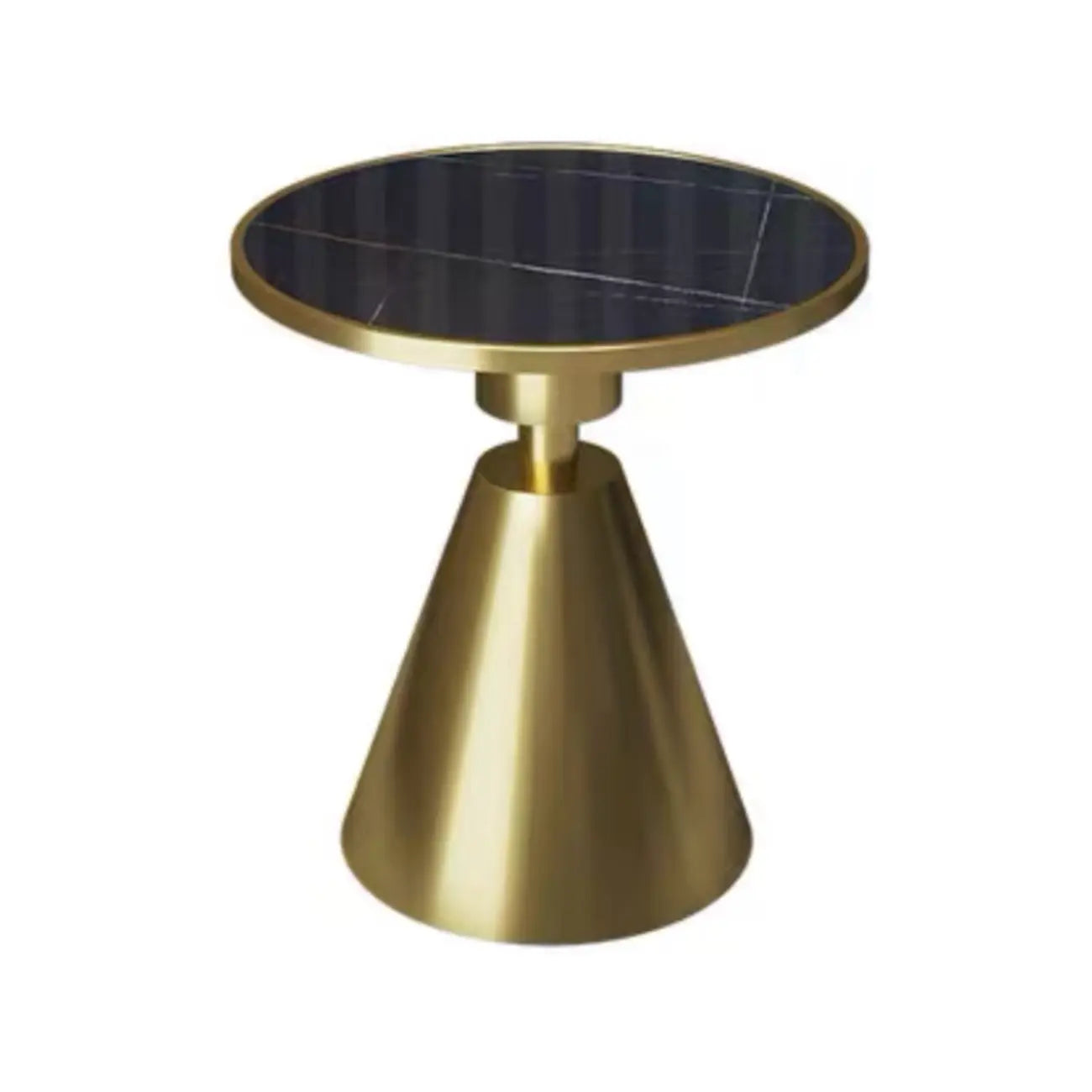 Stylish Sintered Stone Pedestal End Table for Living Room