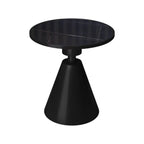 Stylish Sintered Stone Pedestal End Table for Living Room