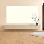 Minimalist Wooden White Floating Cabinet TV Stand