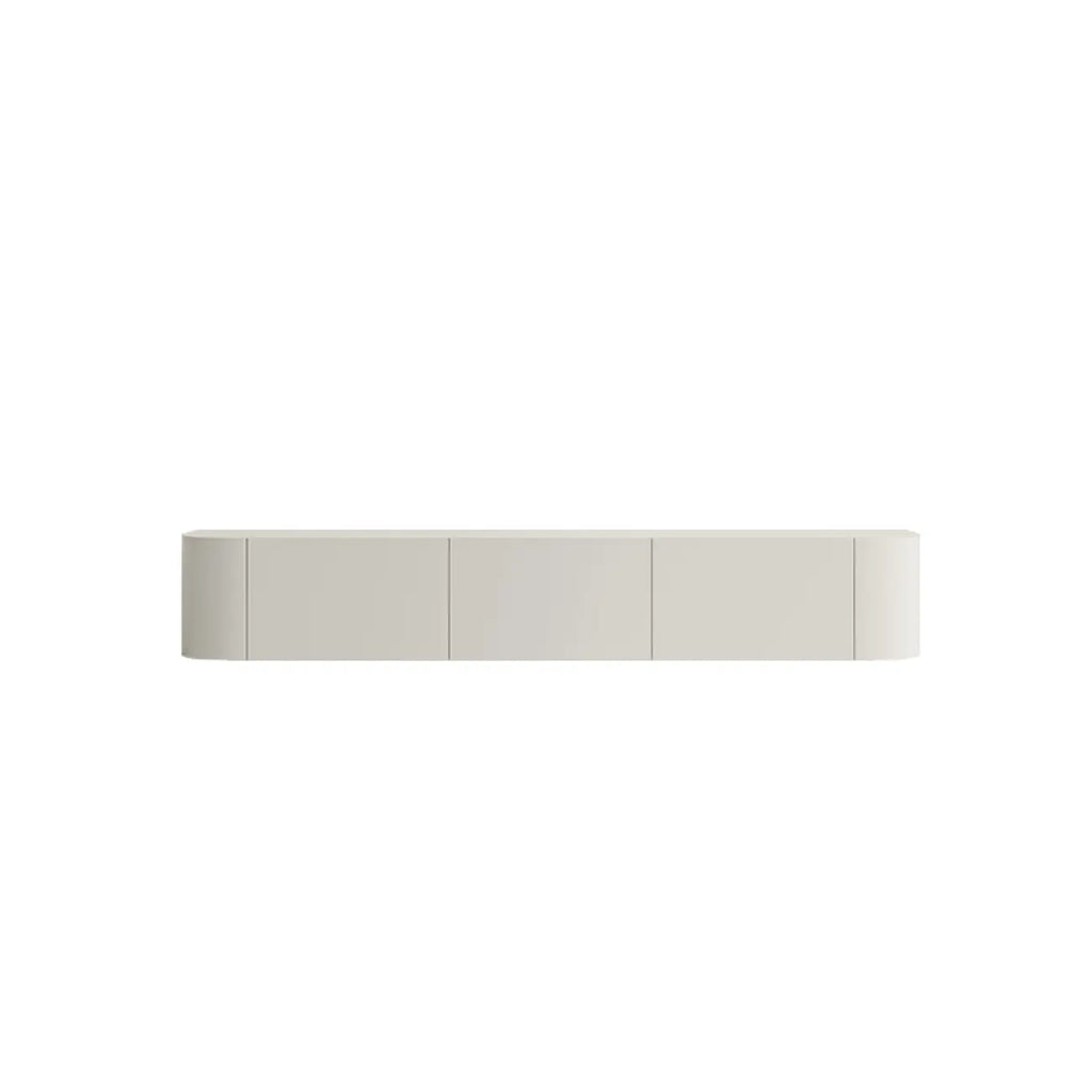 Minimalist Wooden White Floating Cabinet TV Stand