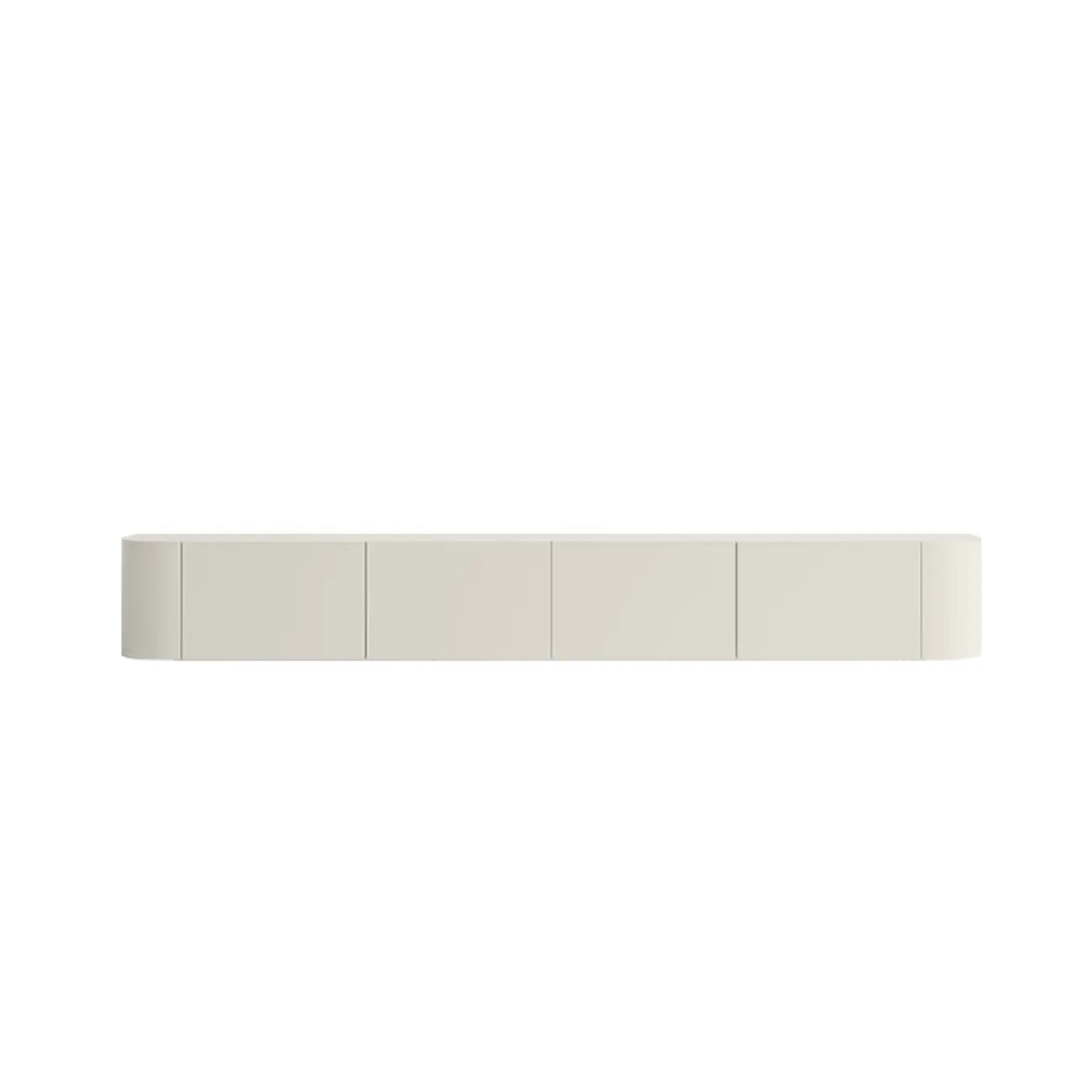 Minimalist Wooden White Floating Cabinet TV Stand