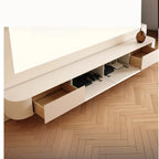 Minimalist Wooden White Floating Cabinet TV Stand