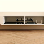 Minimalist Wooden White Floating Cabinet TV Stand
