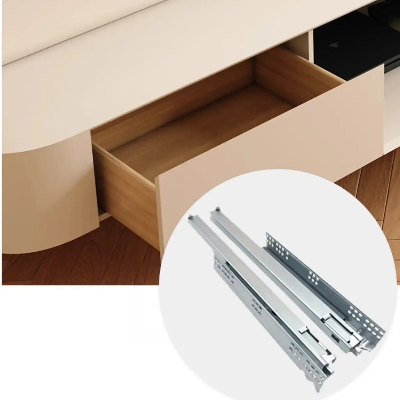 Minimalist Wooden White Floating Cabinet TV Stand