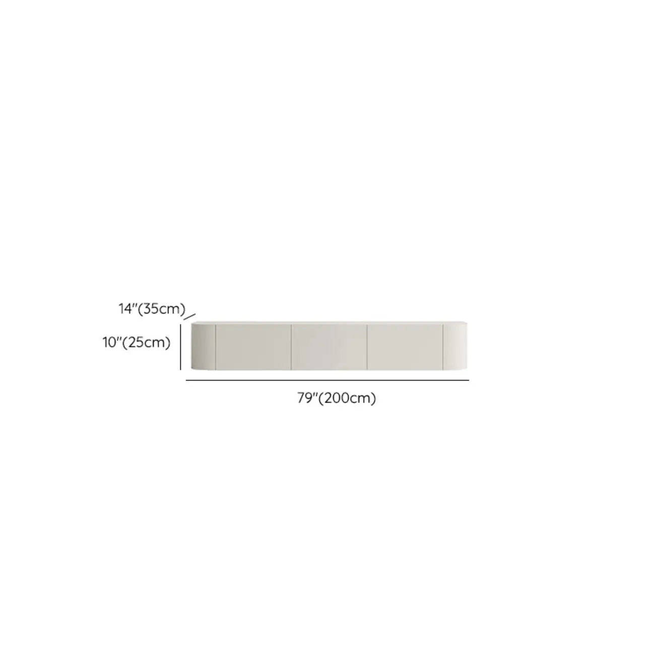 Minimalist Wooden White Floating Cabinet TV Stand
