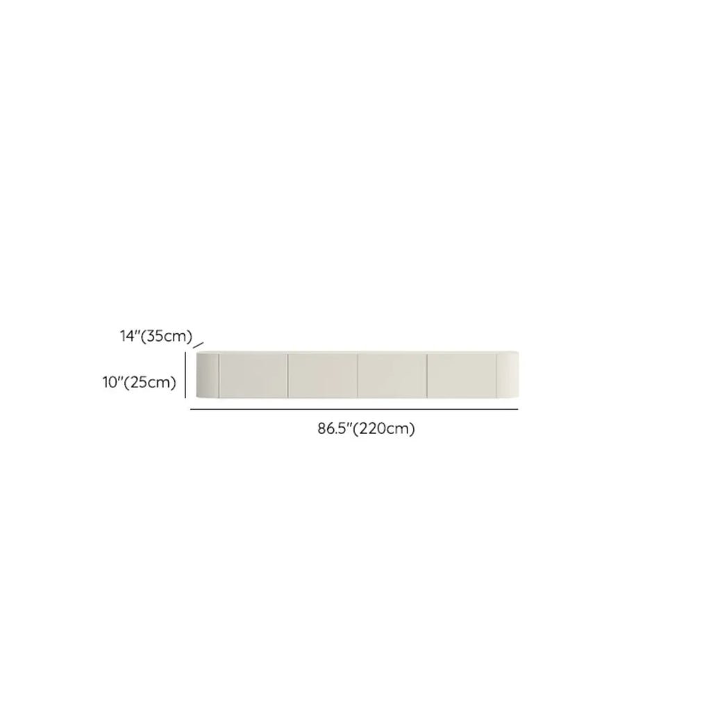 Minimalist Wooden White Floating Cabinet TV Stand