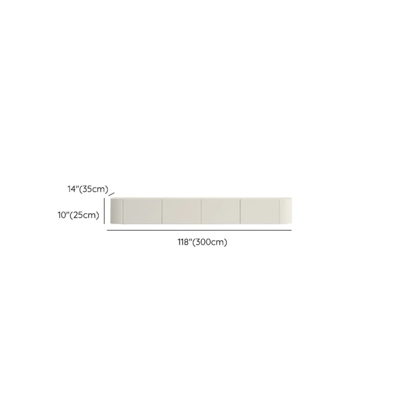 Minimalist Wooden White Floating Cabinet TV Stand