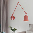 Adjustable Iron Swing Arm Wall Light for Bedside/Study Space