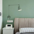 Adjustable Iron Swing Arm Wall Light for Bedside/Study Space