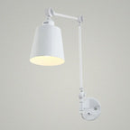 Adjustable Iron Swing Arm Wall Light for Bedside/Study Space