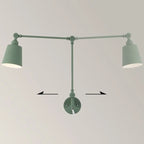 Adjustable Iron Swing Arm Wall Light for Bedside/Study Space
