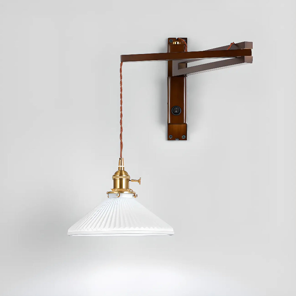 Industrial Swing Arm Wall Sconce for Bedroom and Living Room