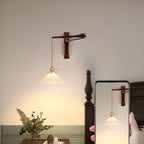 Industrial Swing Arm Wall Sconce for Bedroom and Living Room