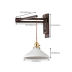 Industrial Swing Arm Wall Sconce for Bedroom and Living Room