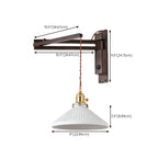 Industrial Swing Arm Wall Sconce for Bedroom and Living Room