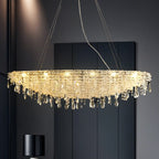 Luxury Crystal 16-Light Island Pendant Light for Kitchen