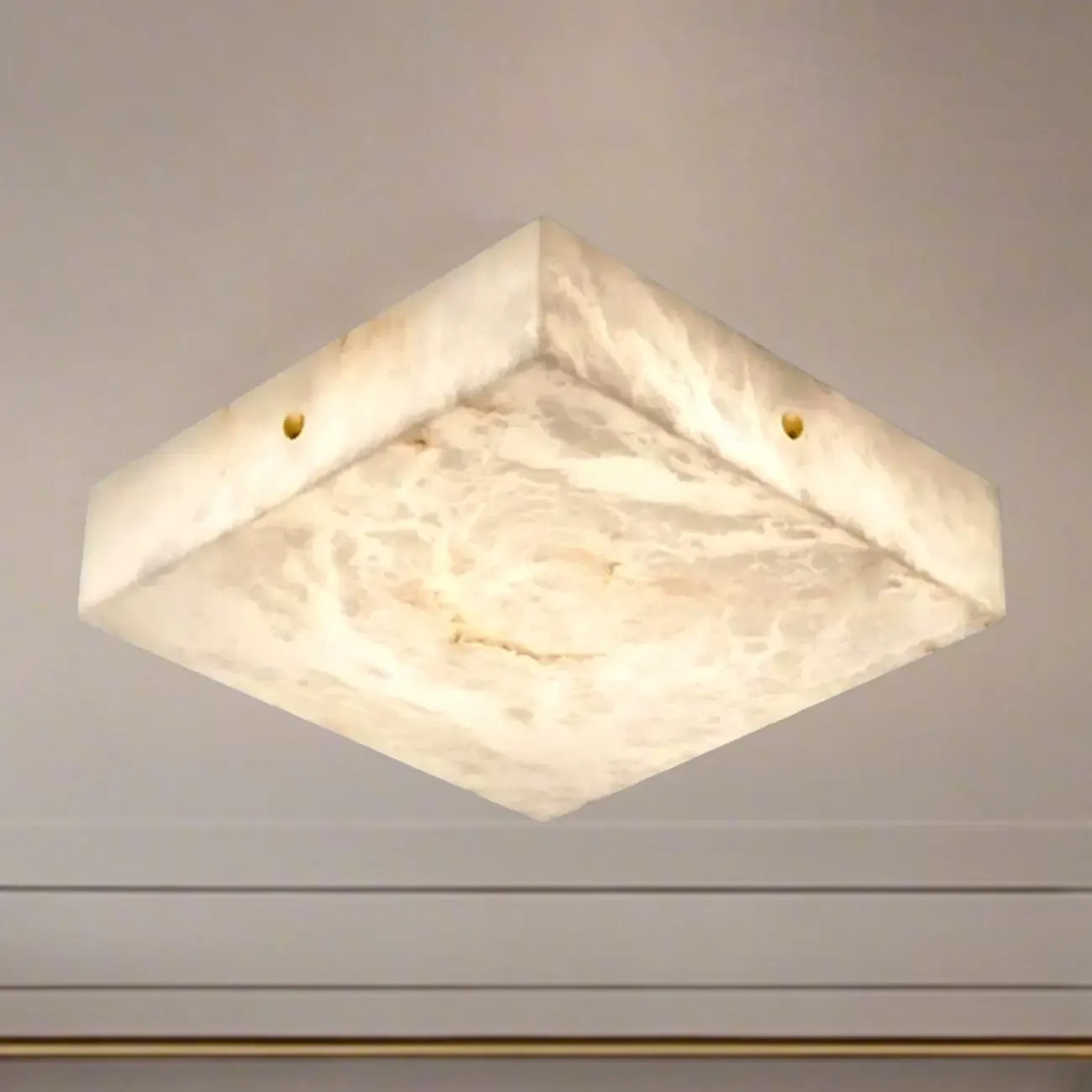 Dimmable Square Flush Mount Ceiling Light for Bedroom Use