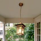 Retro Black Metal Hanging Pendant Lamp for Outdoor Use