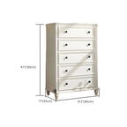 Classic White Wooden Dresser with 5-Drawers