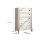 Classic White Wooden Dresser with 5-Drawers