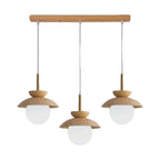 3-Light Modern Wood Island Pendant Lights for Kitchen