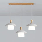 3-Light Modern Wood Island Pendant Lights for Kitchen
