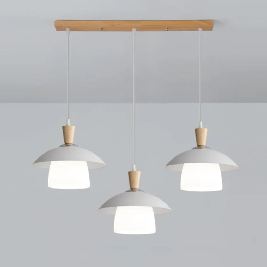 3-Light Modern Wood Island Pendant Lights for Kitchen