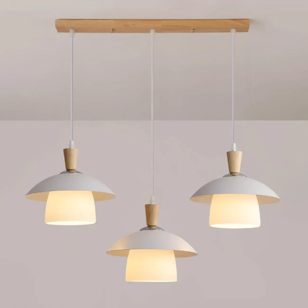3-Light Modern Wood Island Pendant Lights for Kitchen