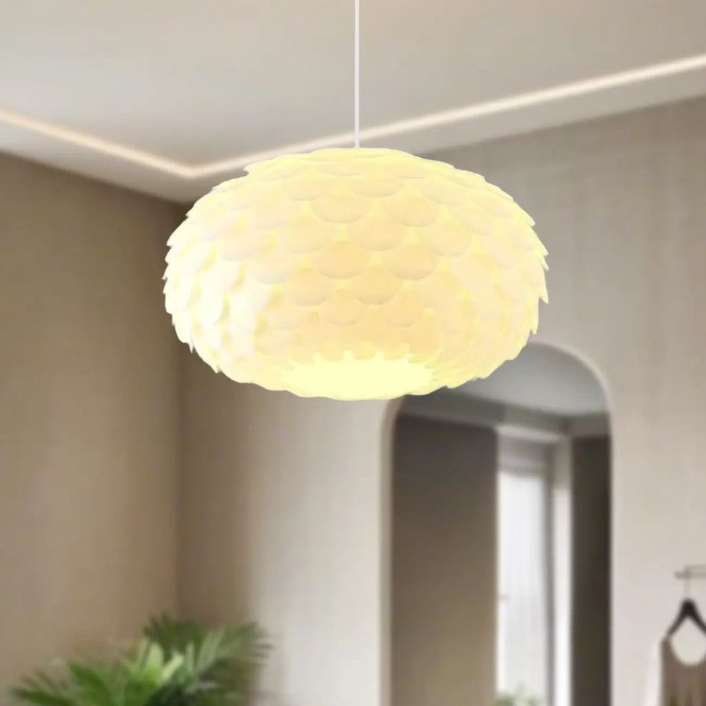 Stylish Ceiling Light with Feather Shade for Home Decor