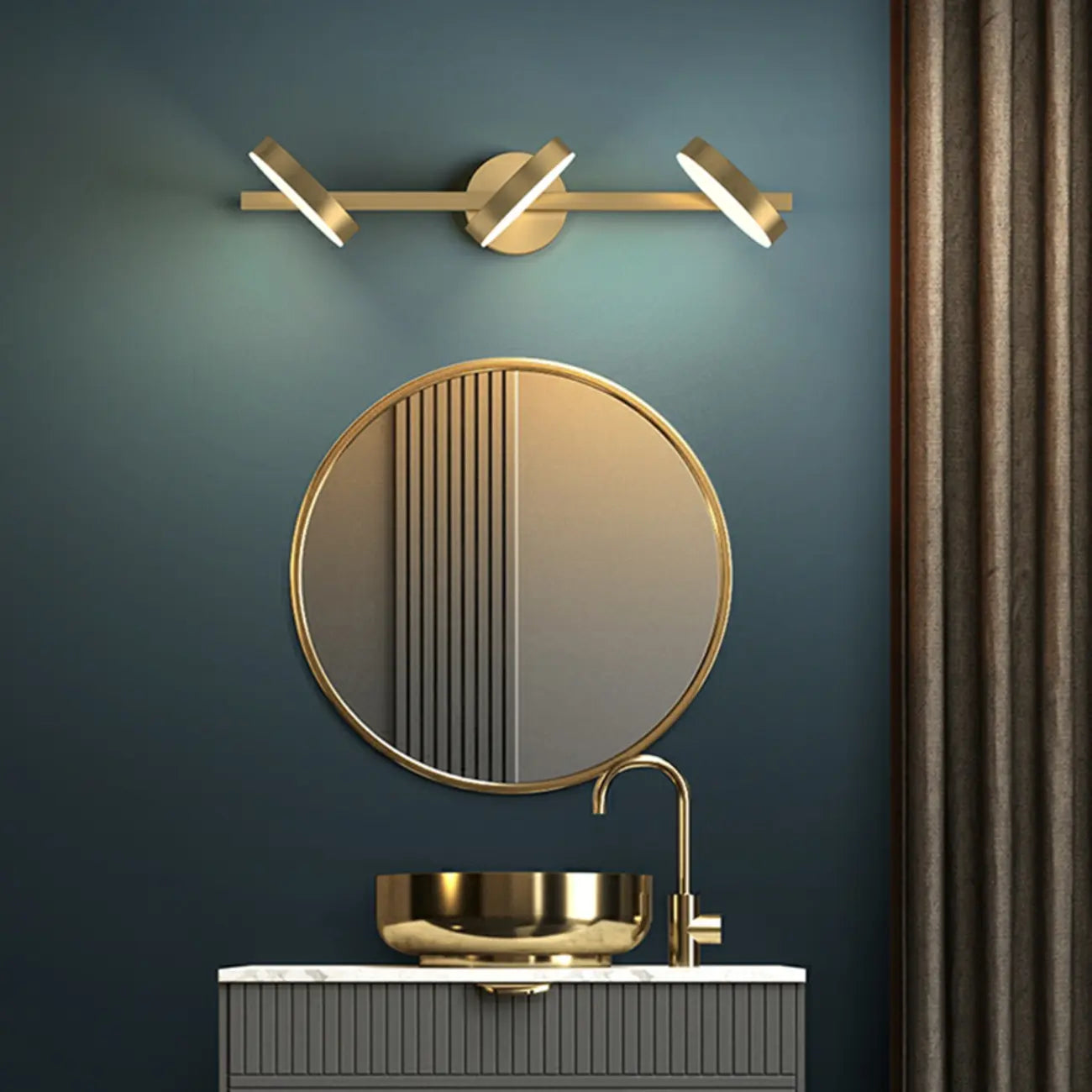 Minimalist Metal Vanity Light with LED for Bathroom Decor