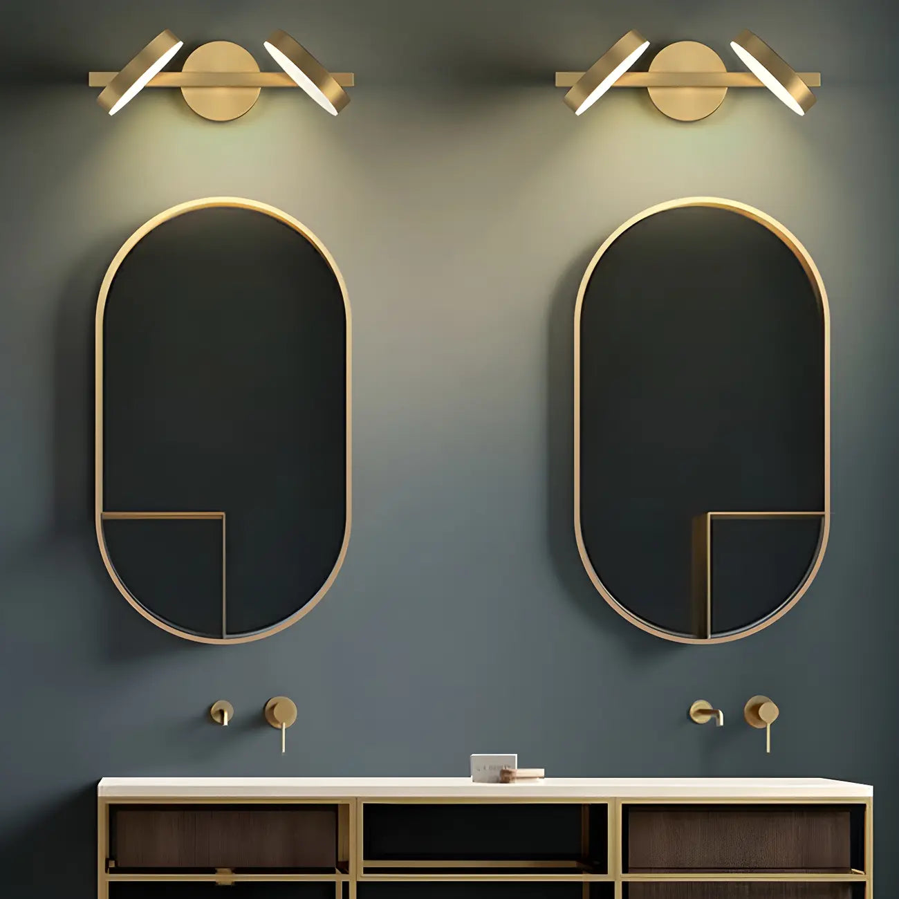 Minimalist Metal Vanity Light with LED for Bathroom Decor