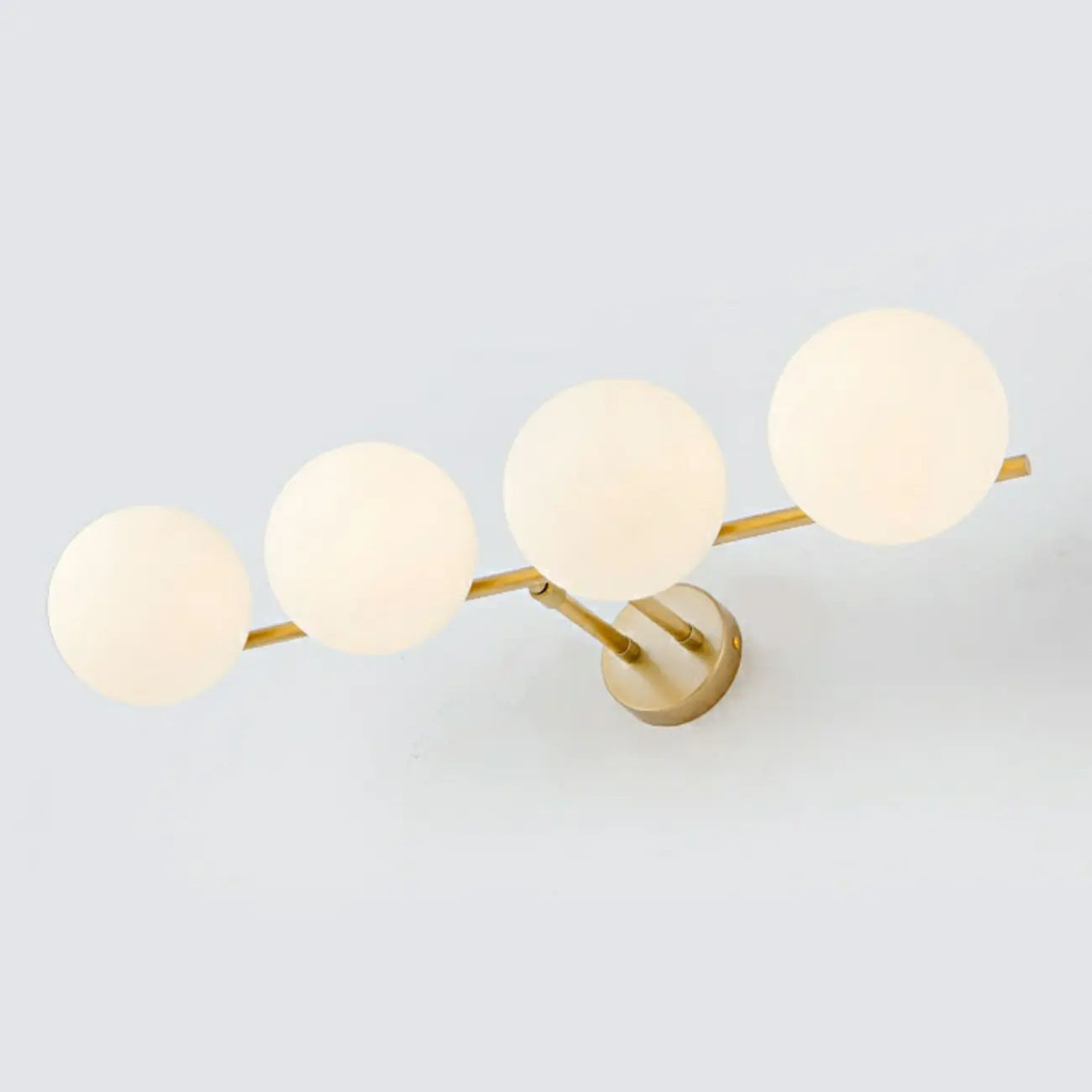 Stretchable Modern White Globe Glass Bathroom Vanity Light