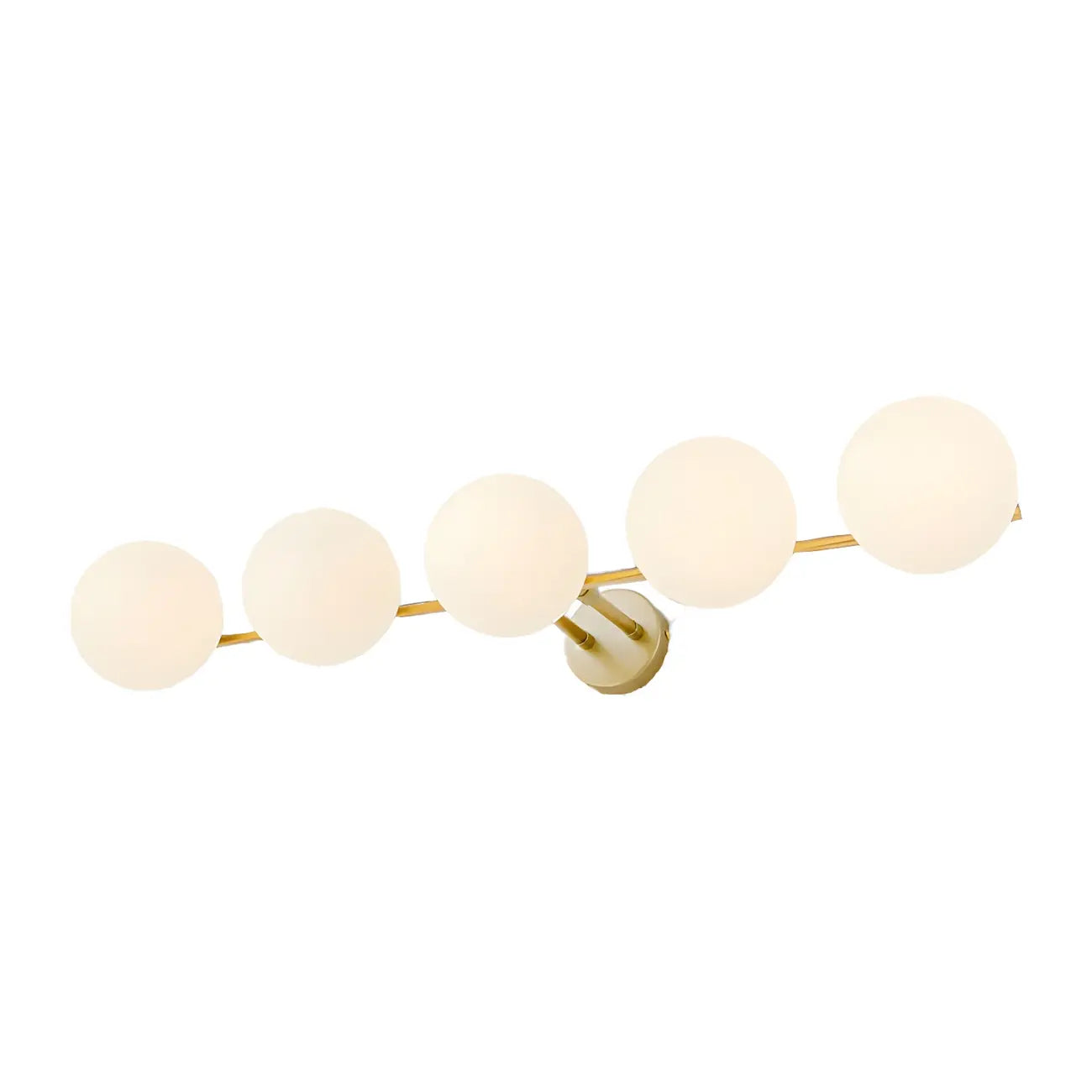 Stretchable Modern White Globe Glass Bathroom Vanity Light