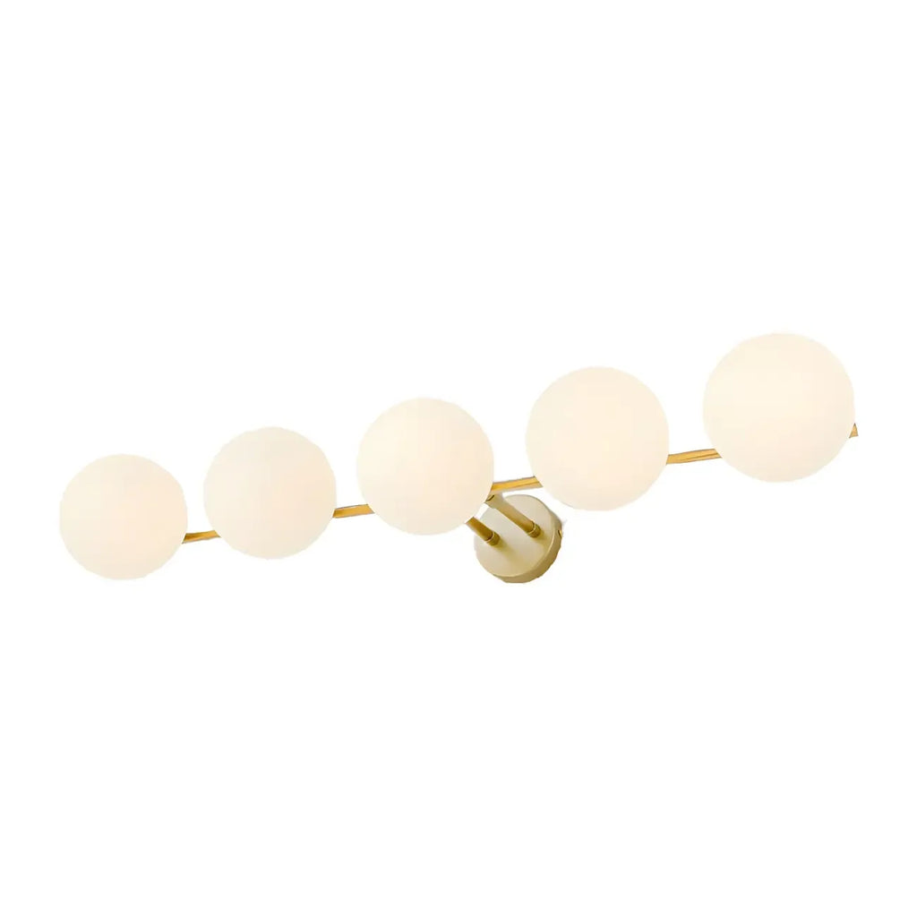 Stretchable Modern White Globe Glass Bathroom Vanity Light