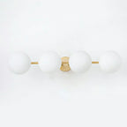 Stretchable Modern White Globe Glass Bathroom Vanity Light