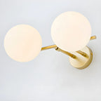 Stretchable Modern White Globe Glass Bathroom Vanity Light