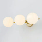 Stretchable Modern White Globe Glass Bathroom Vanity Light