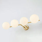 Stretchable Modern White Globe Glass Bathroom Vanity Light
