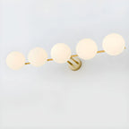 Stretchable Modern White Globe Glass Bathroom Vanity Light