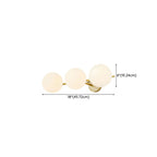 Stretchable Modern White Globe Glass Bathroom Vanity Light