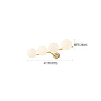 Stretchable Modern White Globe Glass Bathroom Vanity Light