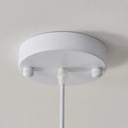Modern White Tier Fabric Drum Chandelier with Adjustable Height