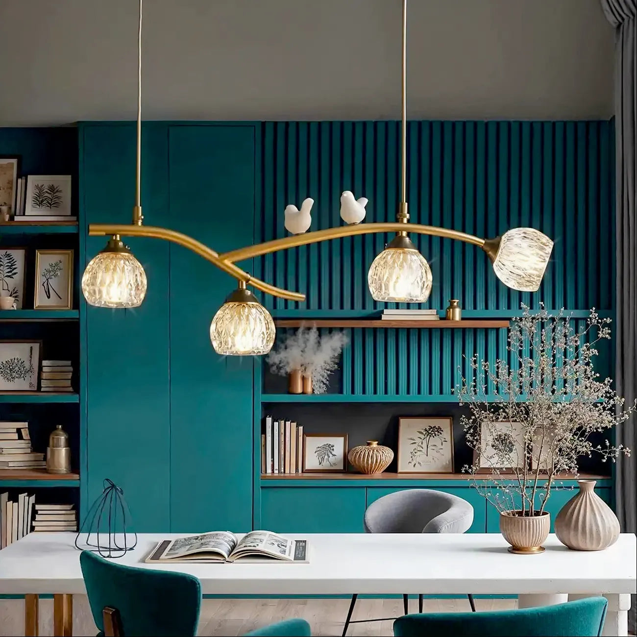 Modern Crystal Decorative Birds Pendant Light