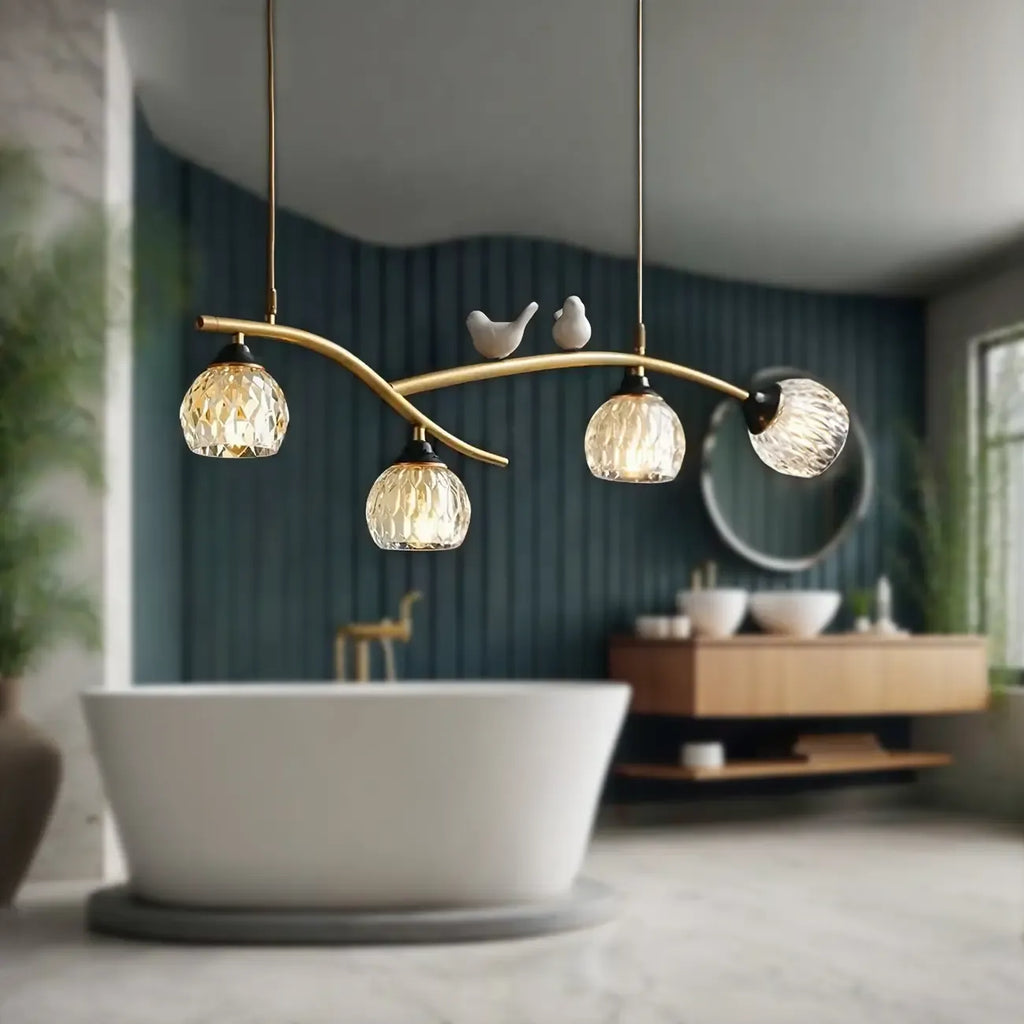 Modern Crystal Decorative Birds Pendant Light
