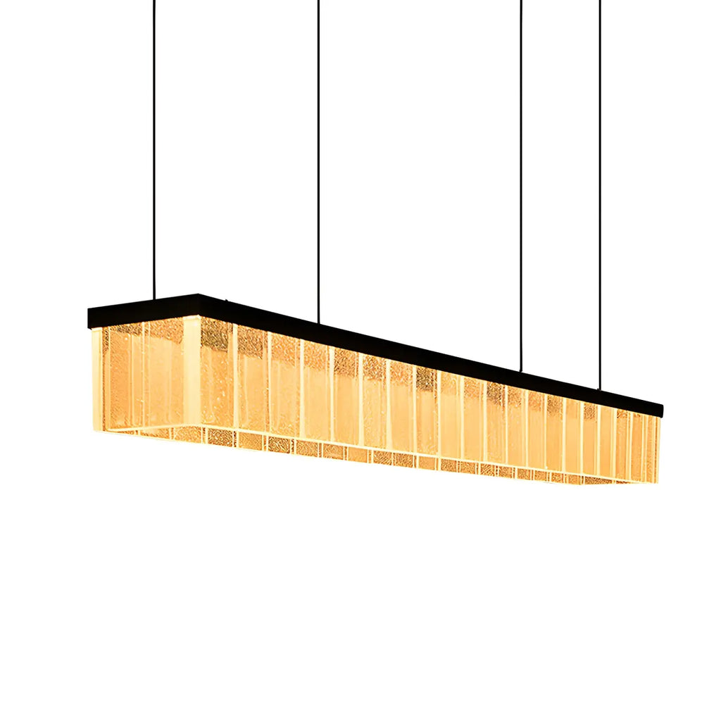 Modern Rectangle LED Island Pendant Light Adjustable for Kitchen