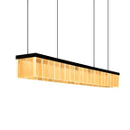Modern Rectangle LED Island Pendant Light Adjustable for Kitchen