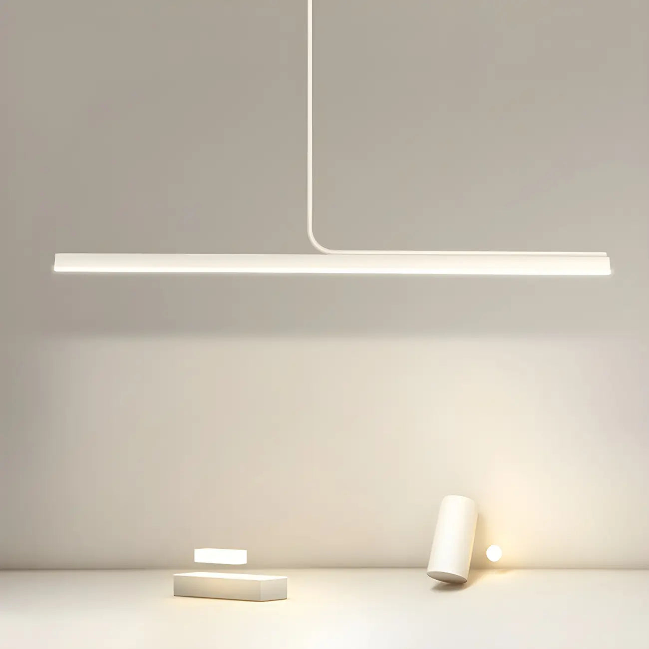 Modern Linear LED Pendant Light Dimmable Metal for Kitchen