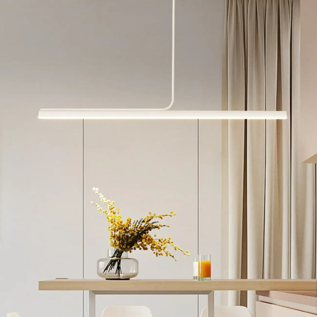 Modern Linear LED Pendant Light Dimmable Metal for Kitchen