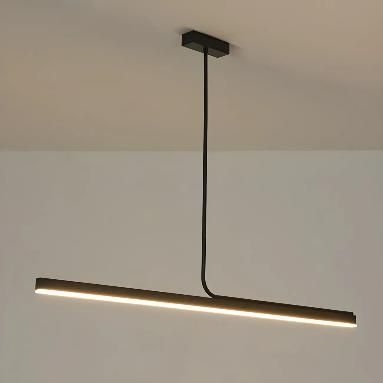 Modern Linear LED Pendant Light Dimmable Metal for Kitchen
