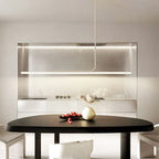 Modern Linear LED Pendant Light Dimmable Metal for Kitchen